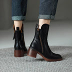 Women Boots | Retro Chelsea Ankle Style with Round Toe