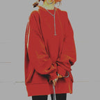 Women Sweatshirt | Oversized Crew Neck Long Sleeve Plus Size