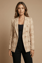 Jacket Women Elongated Length Double Breasted Closure - Evergreen Outfits - Women Blazer