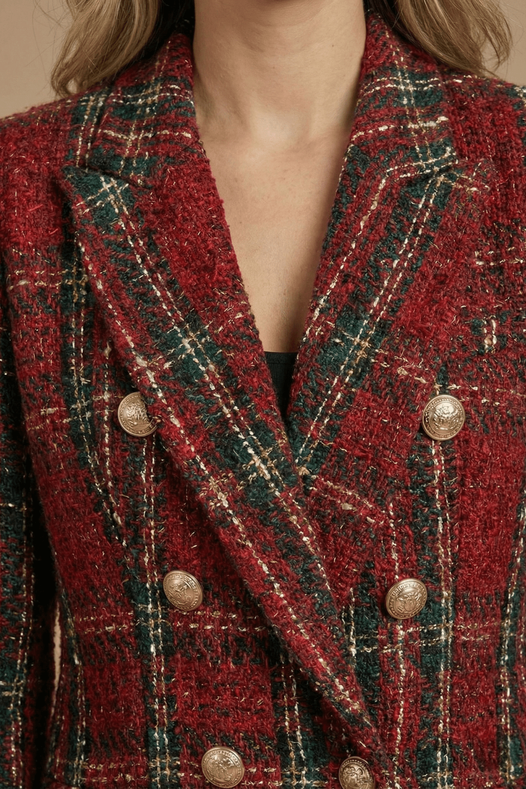 Jacket Women Elongated Length Double Breasted Closure - Evergreen Outfits - Women Blazer