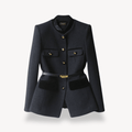 Jacket Women Tailored Fit Single Breasted Button Closure - Evergreen Outfits - Women Blazer
