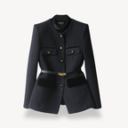 Jacket Women Tailored Fit Single Breasted Button Closure - Evergreen Outfits - Women Blazer