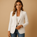 Jacket Women Tailored Fit Single Breasted Front Closure - Evergreen Outfits - Women Blazer