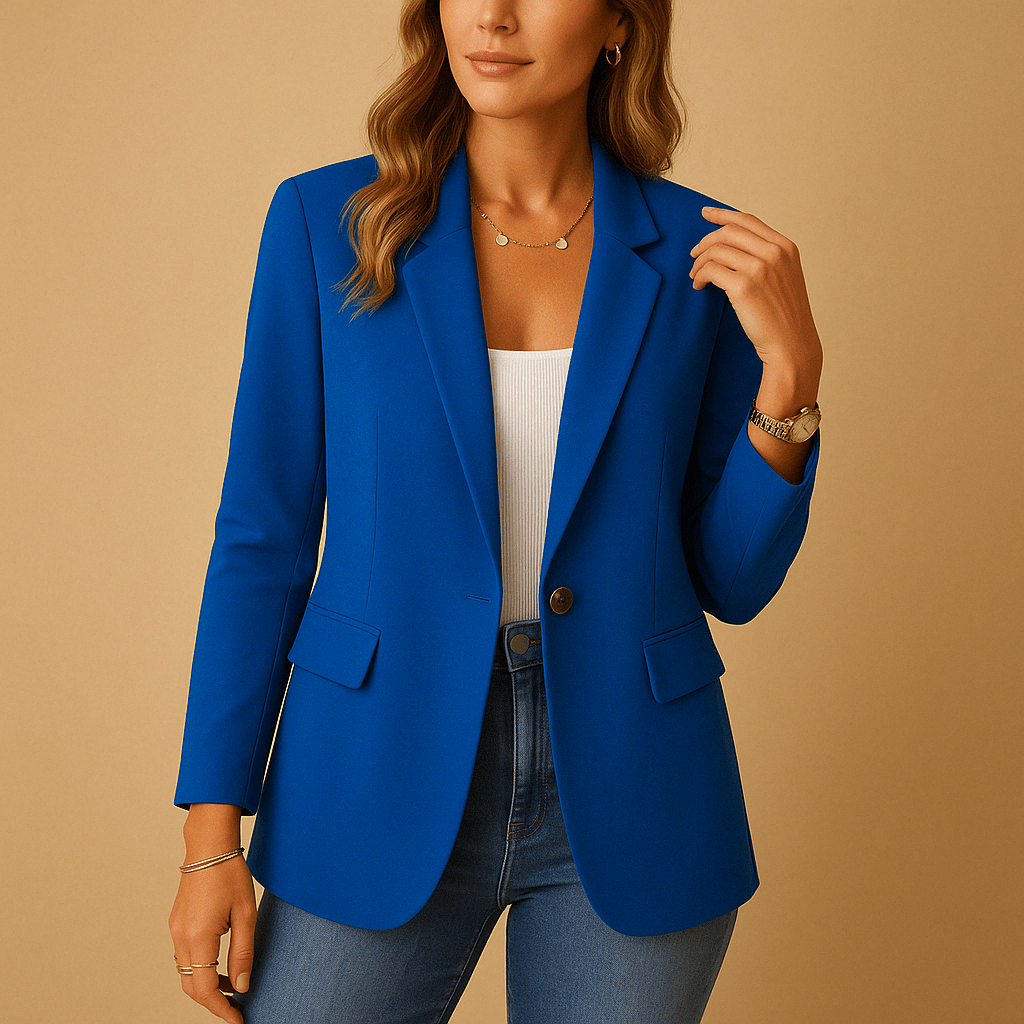 Jacket Women Tailored Fit Single Breasted Front Closure - Evergreen Outfits - Women Blazer