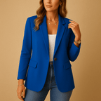 Jacket Women Tailored Fit Single Breasted Front Closure - Evergreen Outfits - Women Blazer