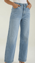 Jeans Women Baggy Fit Wide Leg High Rise Waist - Evergreen Outfits - Women Pants