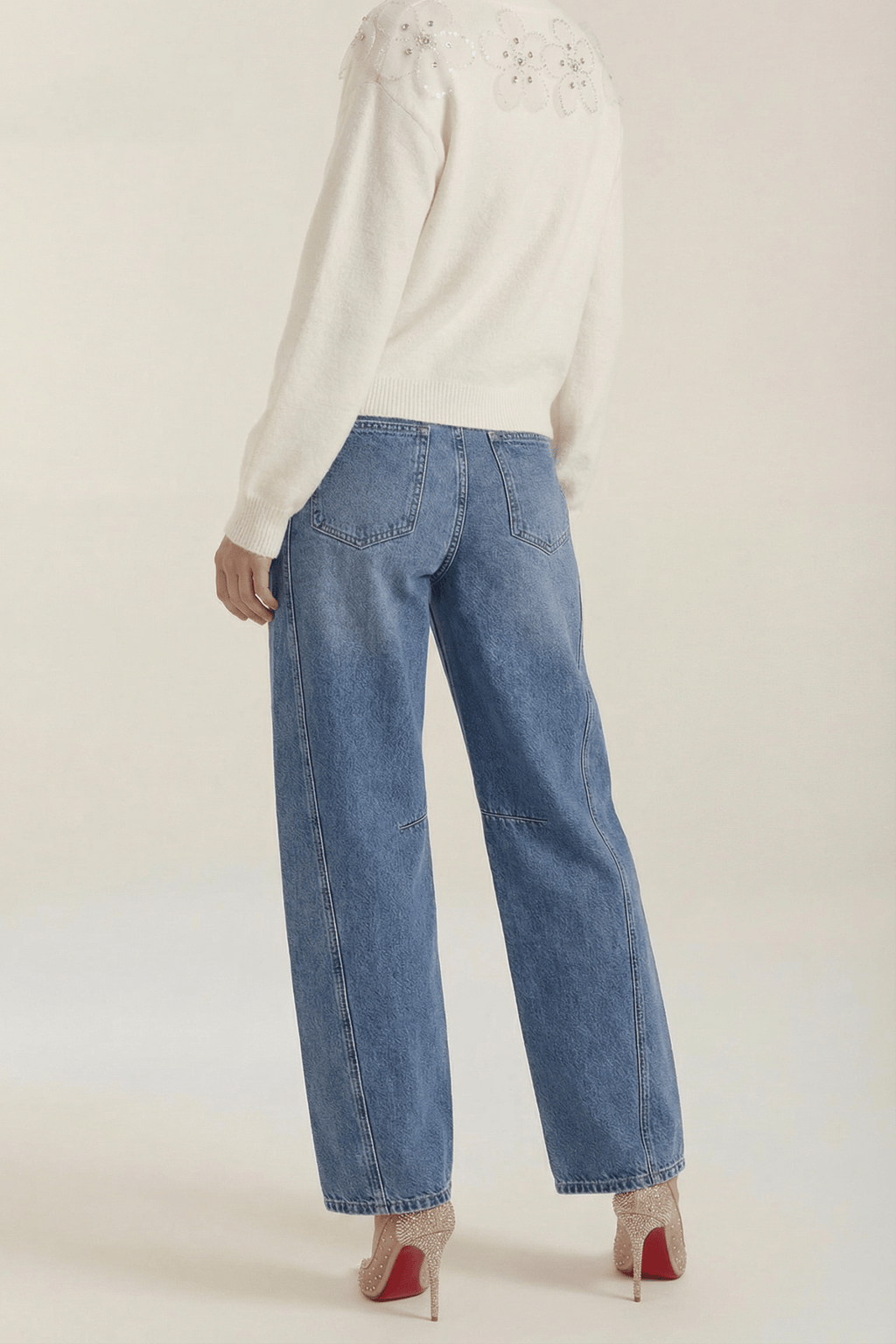 Jeans Women High Waisted Barrel Leg Relaxed Fit Cut - Evergreen Outfits - Women Pants