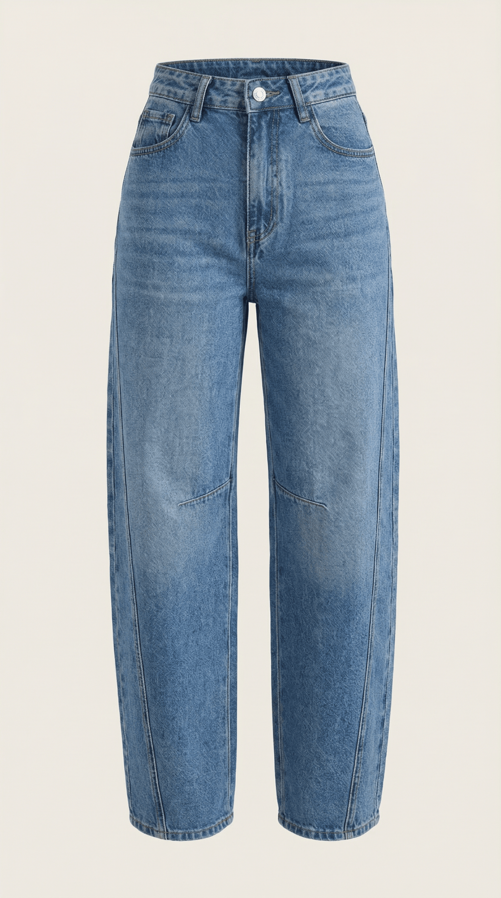 Jeans Women High Waisted Barrel Leg Relaxed Fit Cut - Evergreen Outfits - Women Pants