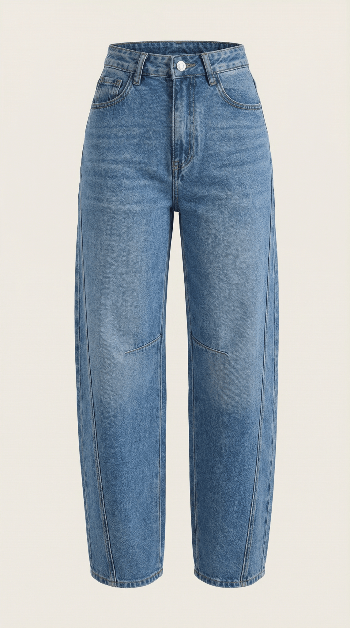 Jeans Women High Waisted Barrel Leg Relaxed Fit Cut - Evergreen Outfits - Women Pants