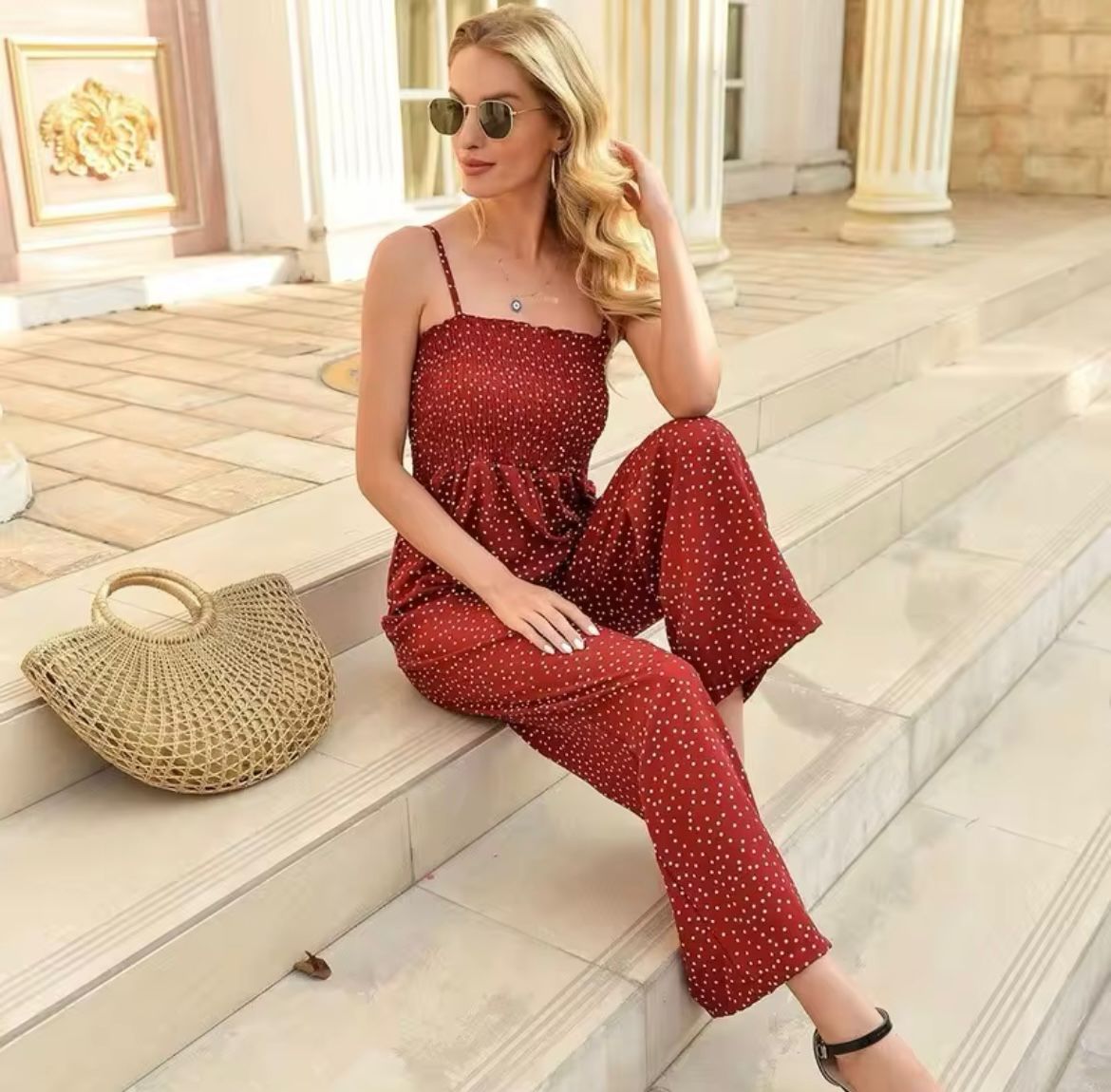 Jumpsuit Women Loose Fit One Piece Casual Garment Type - Evergreen Outfits - Women Jumpsuit