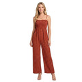 Jumpsuit Women Strapless Glitter Wide Leg Formal Style - Evergreen Outfits - Women Jumpsuit