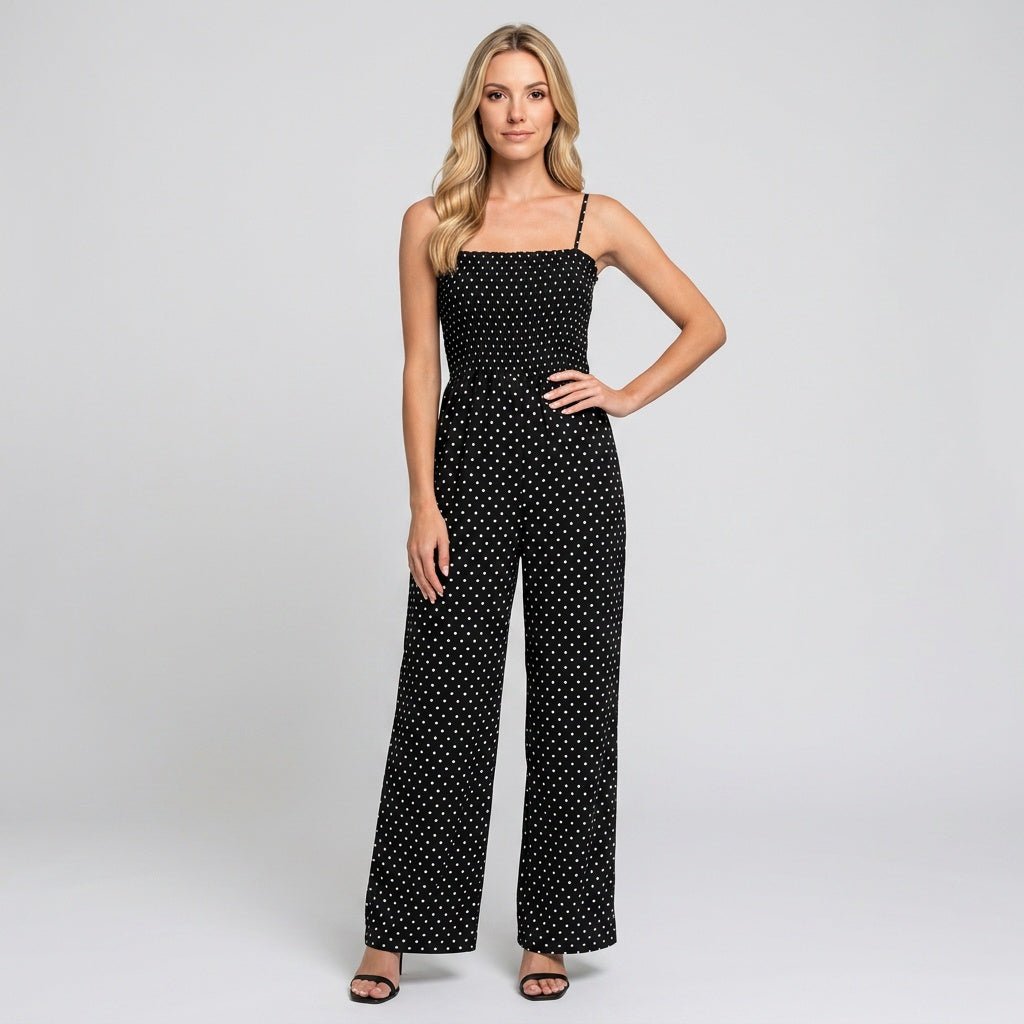 Jumpsuit Women Strapless Glitter Wide Leg Formal Style - Evergreen Outfits - Women Jumpsuit