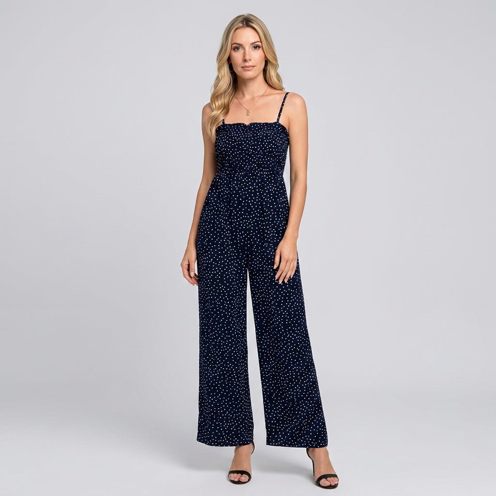 Jumpsuit Women Strapless Glitter Wide Leg Formal Style - Evergreen Outfits - Women Jumpsuit