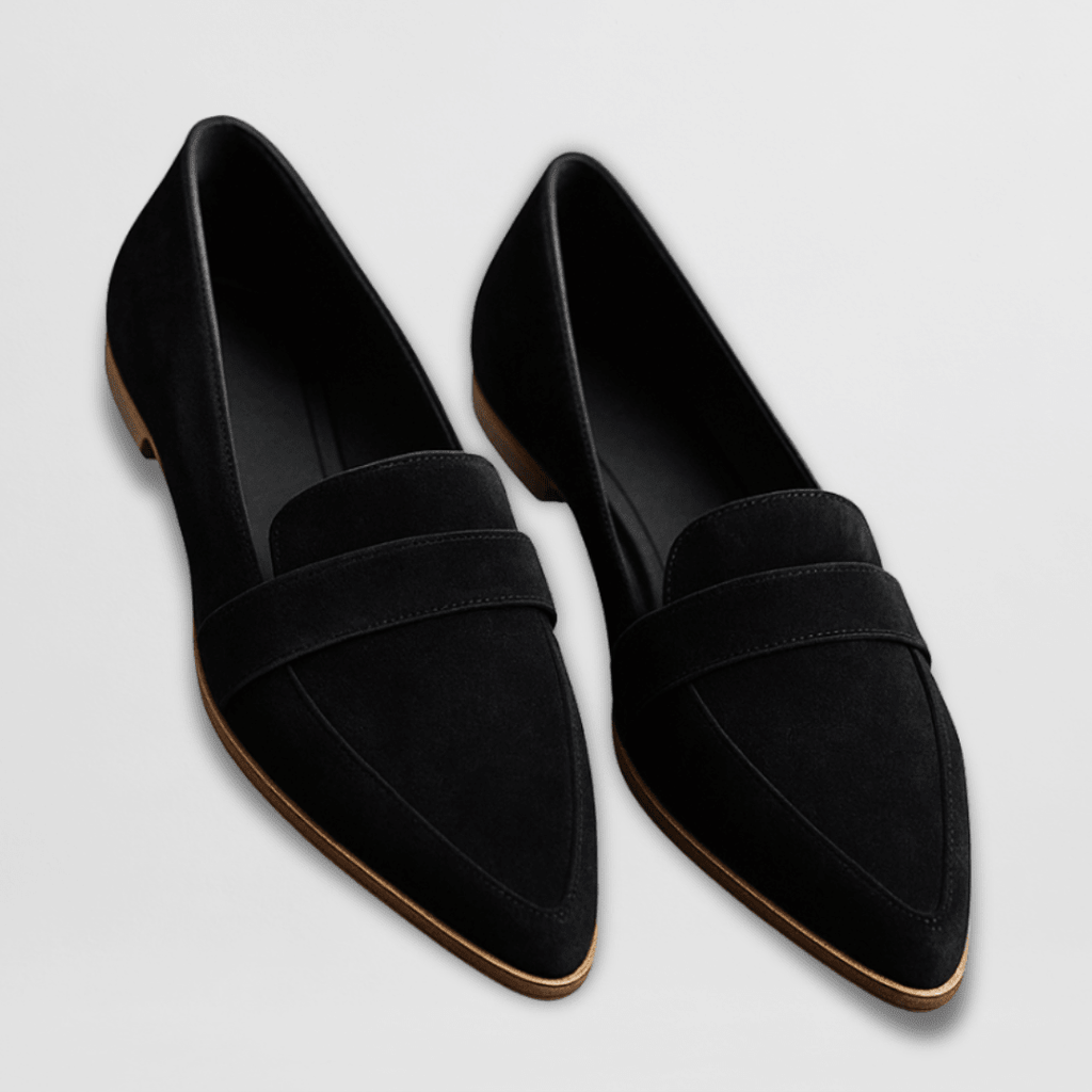 Loafers Women Pointed Toe Slip-On Cushioned Flat Sole - Evergreen Outfits- Women Loafers