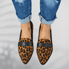 Loafers Women Pointed Toe Slip-On Penny Detail Classic - Evergreen Outfits- Women Loafers