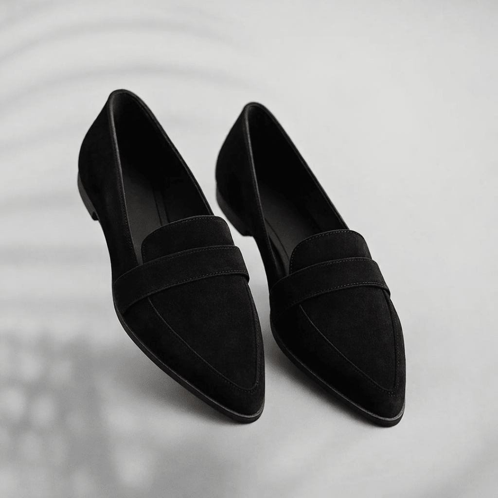 Loafers Women Pointed Toe Slip-On Penny Detail Classic - Evergreen Outfits- Women Loafers