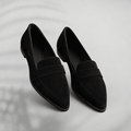 Loafers Women Pointed Toe Slip-On Penny Detail Classic - Evergreen Outfits- Women Loafers