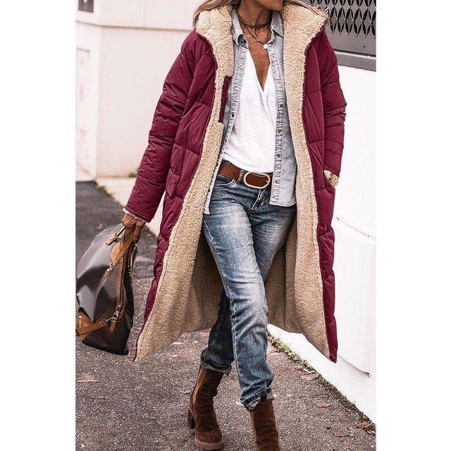 Women Puffer Jacket | Reversible Long Hooded Fit