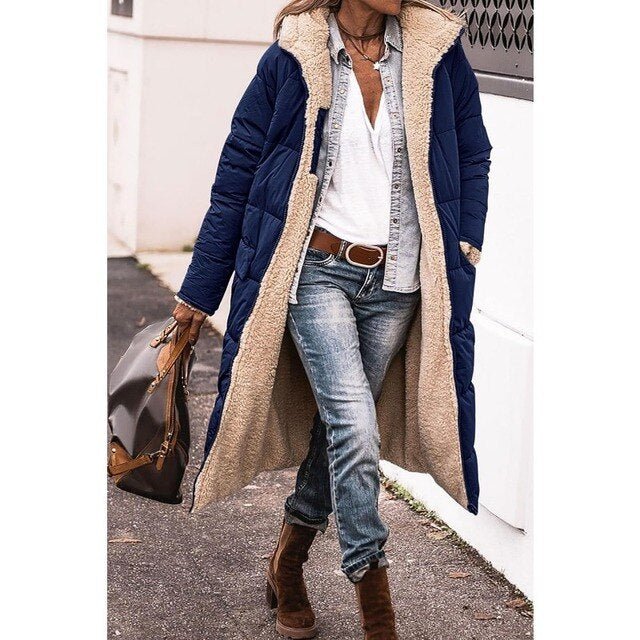 Women Puffer Jacket | Reversible Long Hooded Fit