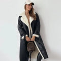 Women Coat | Full-Length Shearling-Lined with Belted Waist