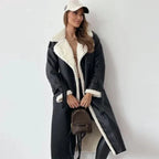 Women Coat | Full-Length Shearling-Lined with Belted Waist