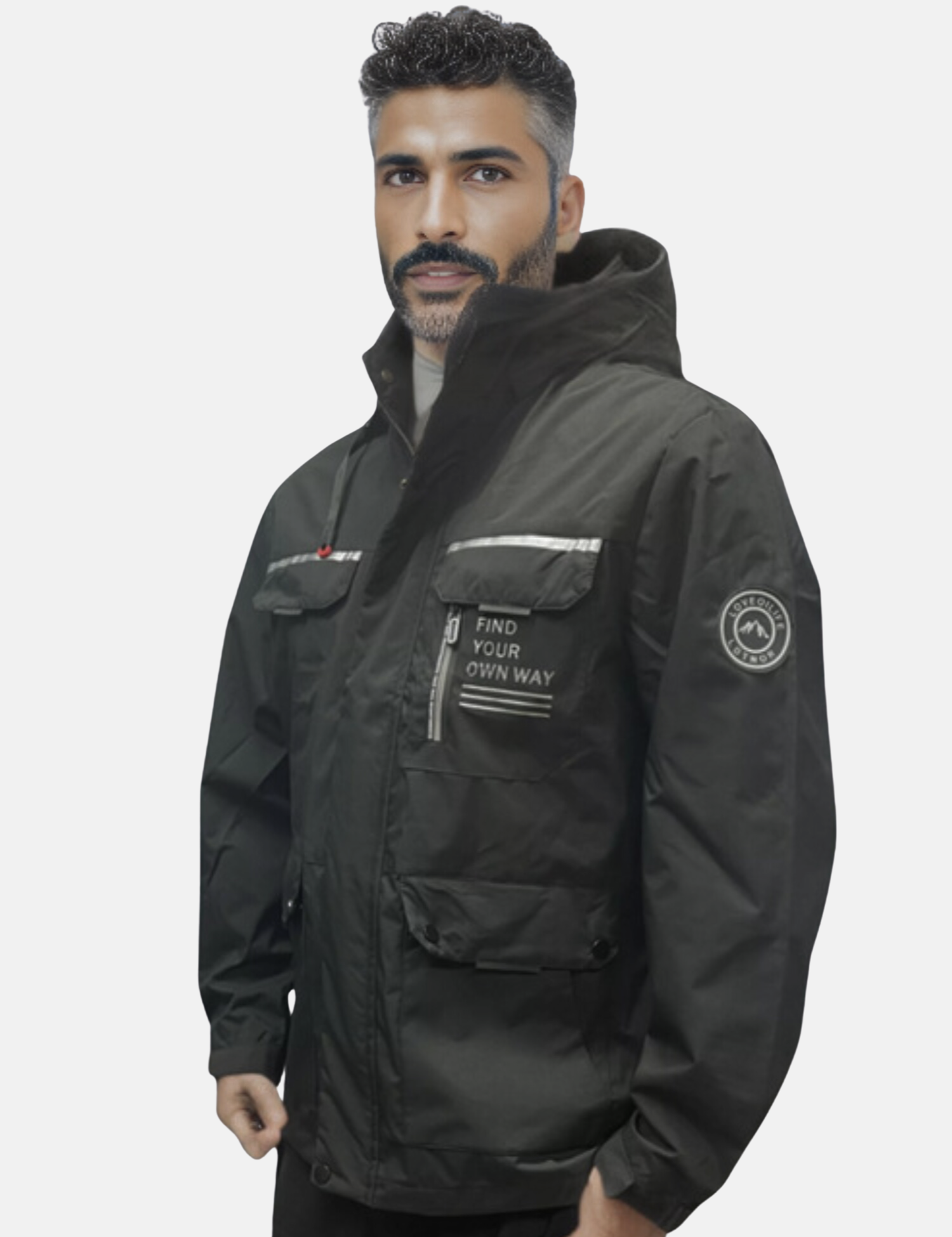 Men Jacket | Waterproof Hood and Adjustable Cuffs Outdoor Fit
