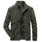 Men Jacket | Full Zip Stand-Up Collar with Front Pockets