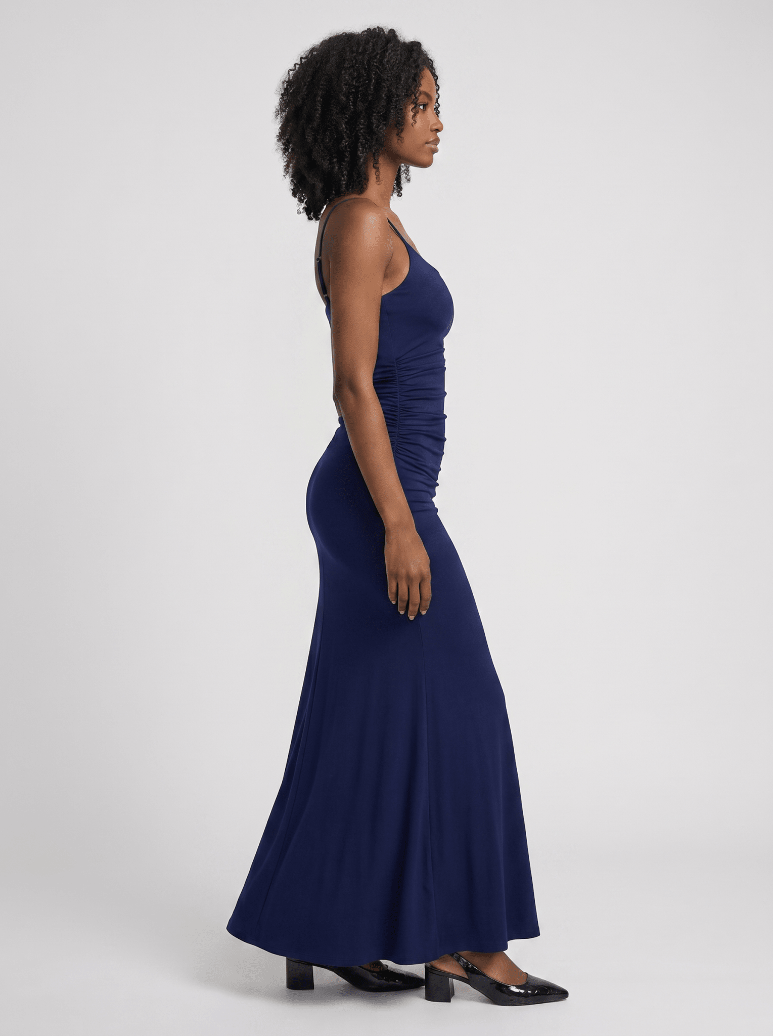 Maxi Dress Women Bodycon Strappy Pleated Sleeveless Fit - Evergreen Outfits- Women Maxi Dress