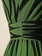Maxi Dress Women One Shoulder Printed Long Sleeve Design - Evergreen Outfits- Women Maxi Dress