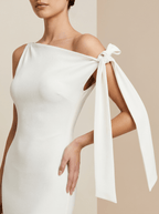 Maxi Dress Women One Shoulder Sleeveless Fitted Design - Evergreen Outfits- Women Maxi Dress