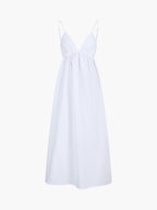 Maxi Dress Women Sleeveless V Neck Open Back Design - Evergreen Outfits - Women Maxi Dress