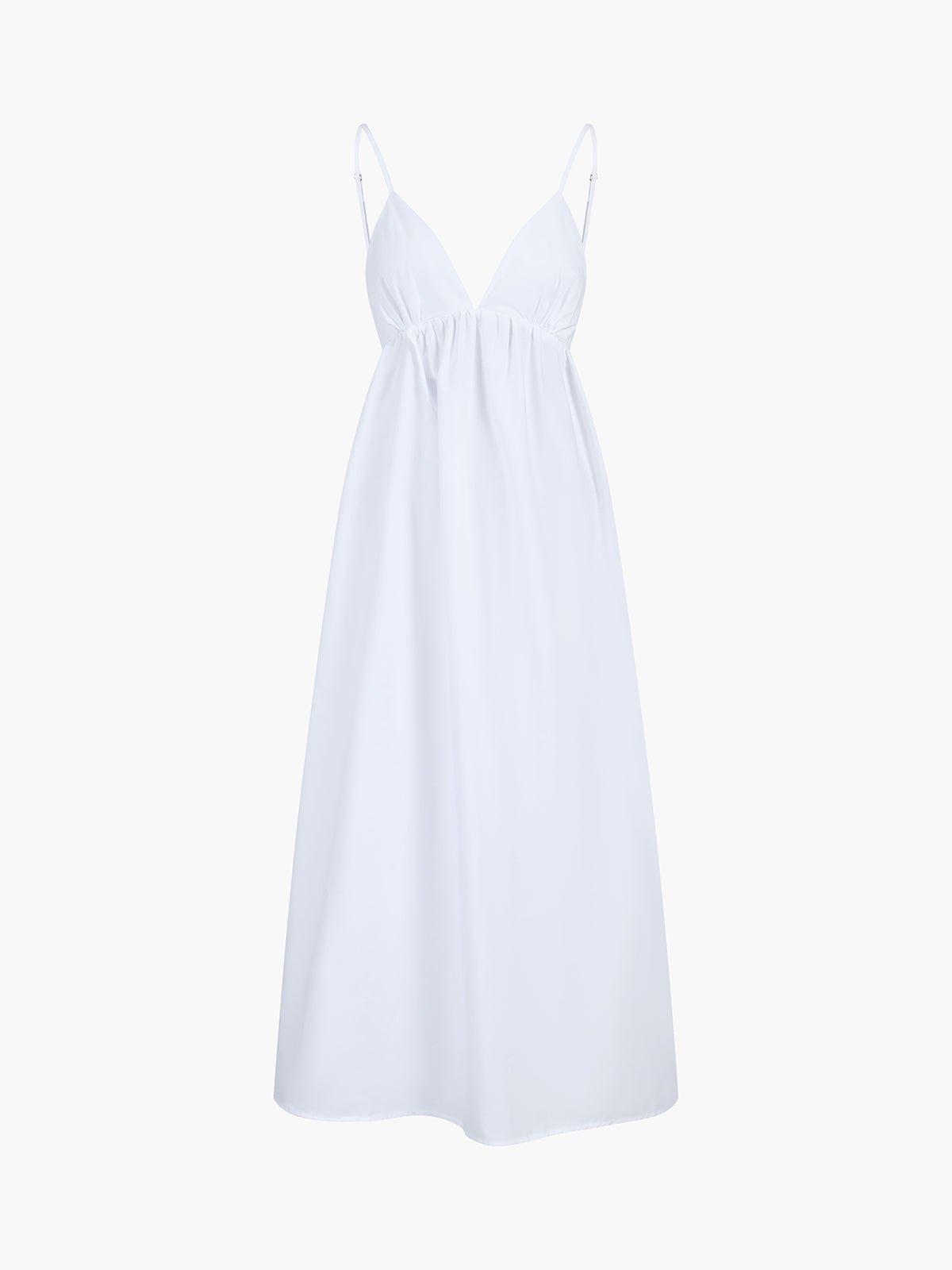 Maxi Dress Women Sleeveless V Neck Open Back Design - Evergreen Outfits - Women Maxi Dress