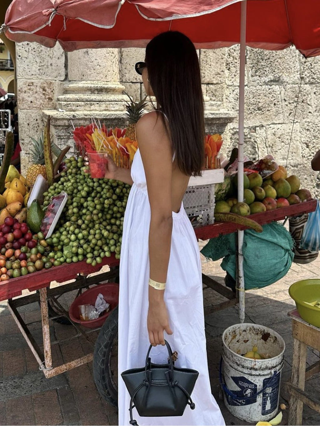 Maxi Dress Women Sleeveless V Neck Open Back Design - Evergreen Outfits - Women Maxi Dress