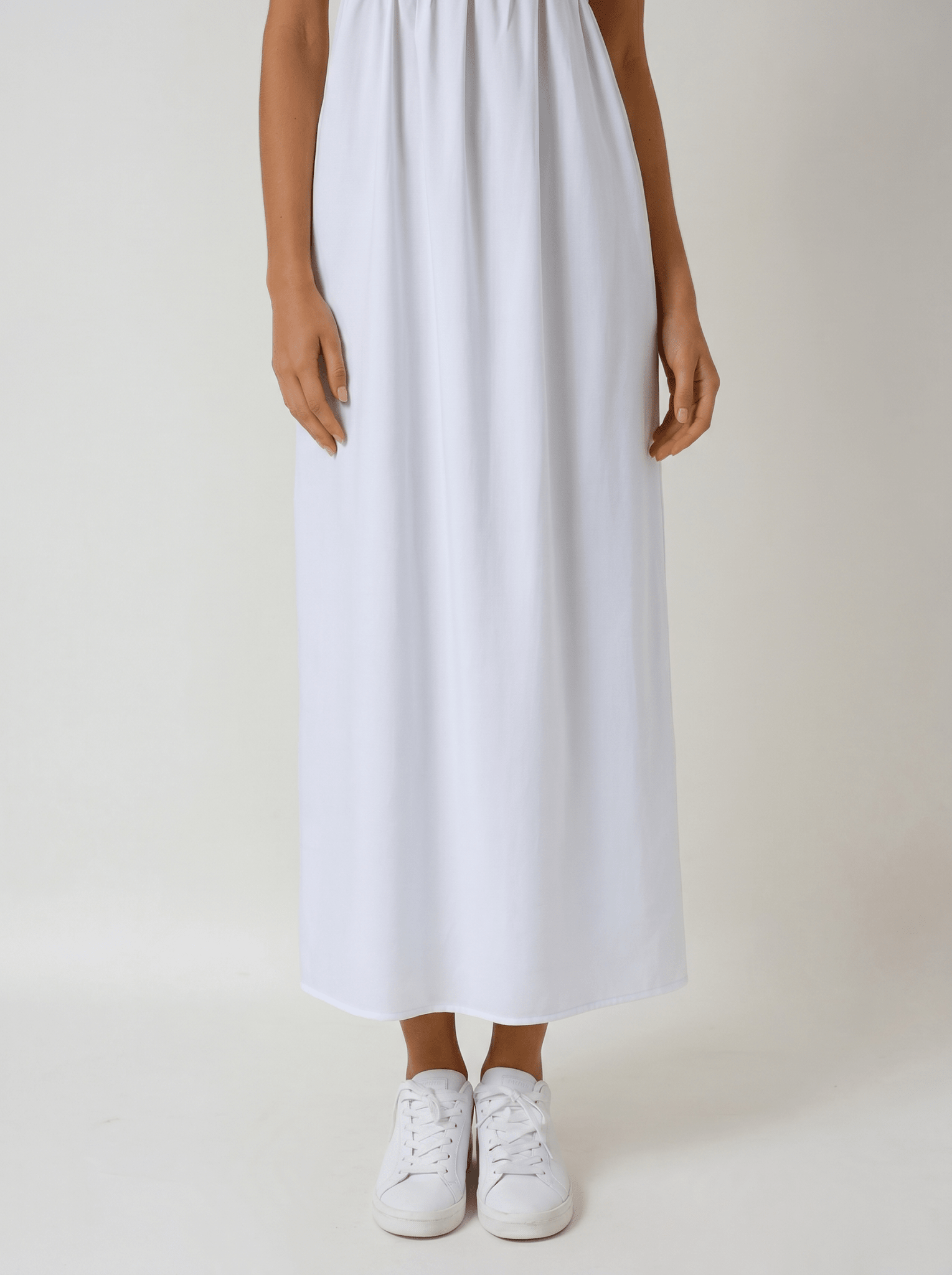 Maxi Dress Women Sleeveless V Neck Open Back Design - Evergreen Outfits - Women Maxi Dress