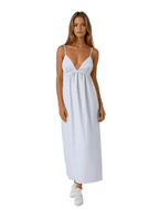 Maxi Dress Women Sleeveless V Neck Open Back Design - Evergreen Outfits - Women Maxi Dress