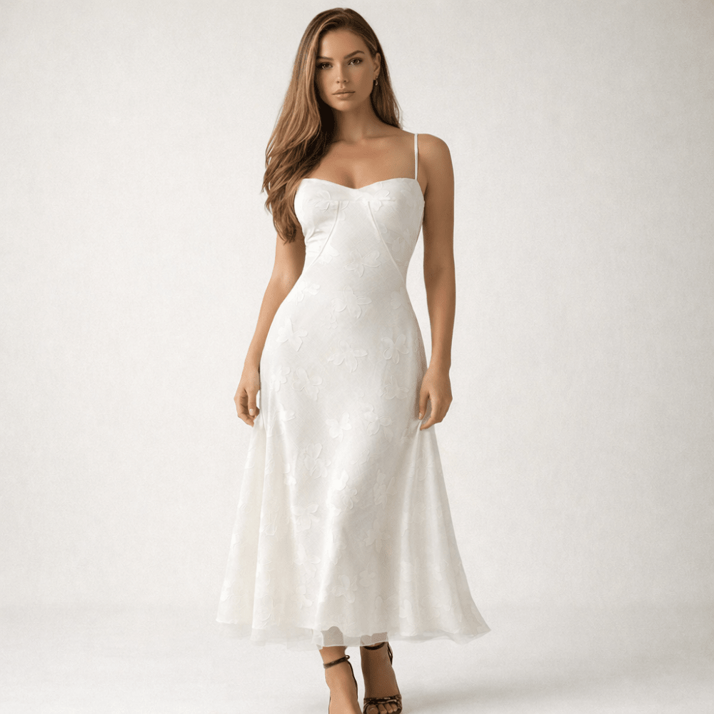 Maxi Dress Women Sweetheart Shaped Neckline Style - Evergreen Outfits - Women Maxi Dress