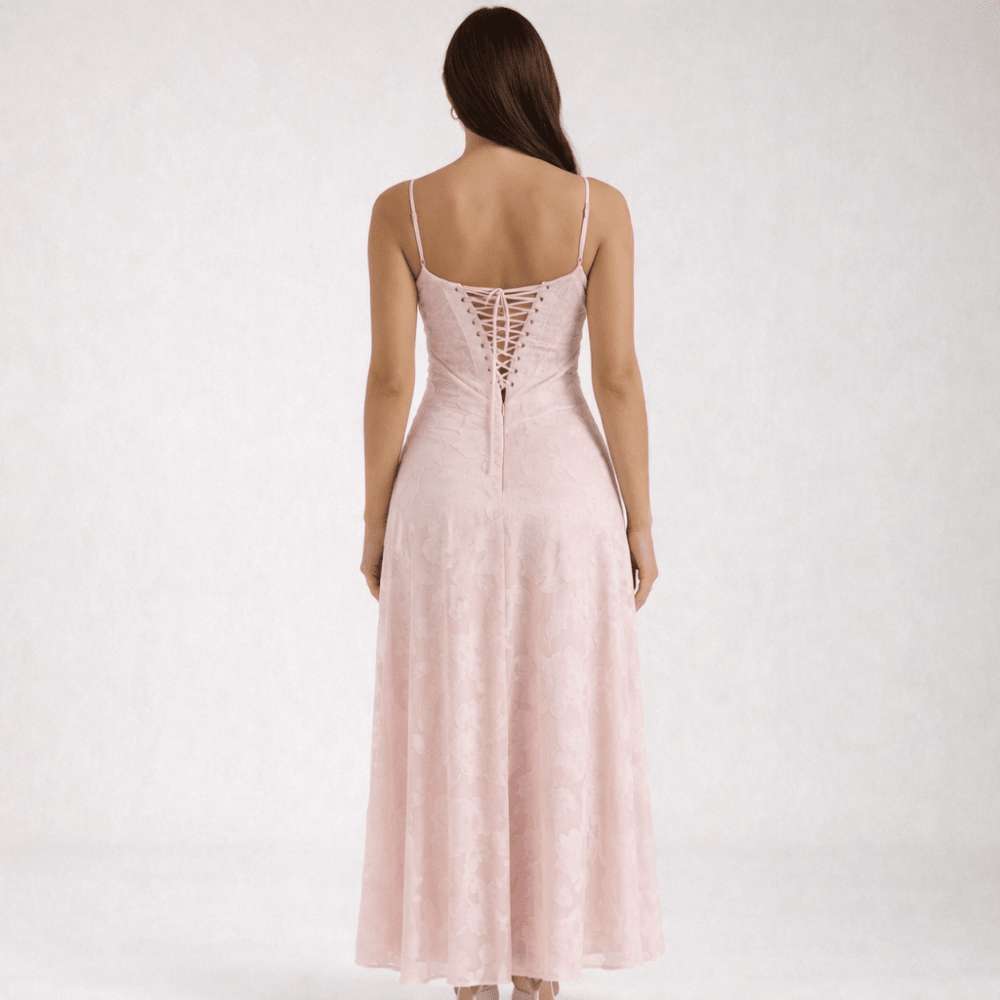 Maxi Dress Women Sweetheart Shaped Neckline Style - Evergreen Outfits - Women Maxi Dress