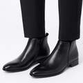 Men Boots | Ankle Height with Side Zip Closure - Evergreen Outfits- Boots