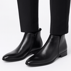 Men Boots | Ankle Height with Side Zip Closure - Evergreen Outfits- Boots