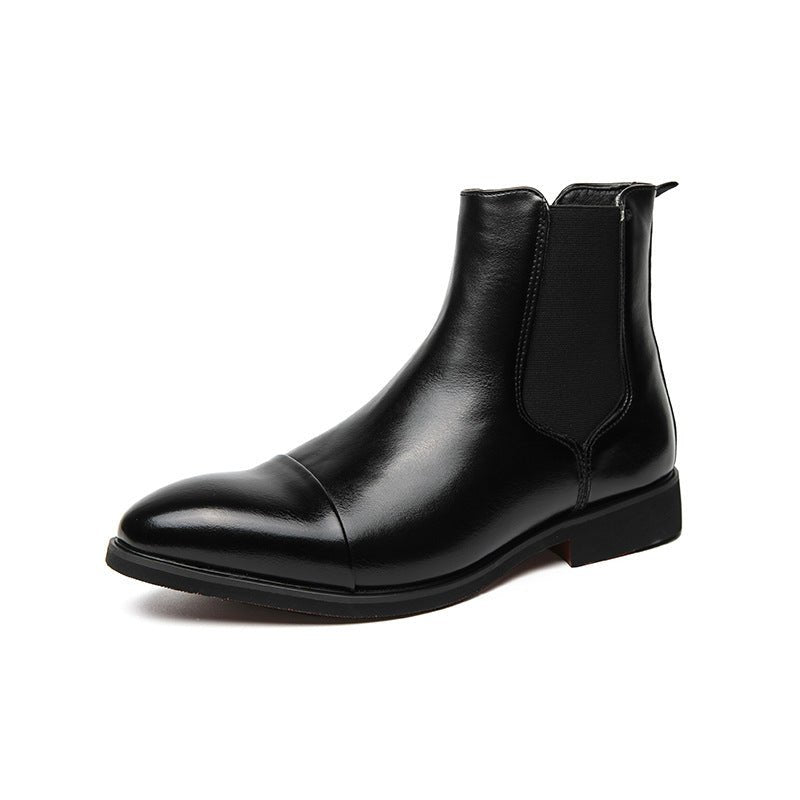Men Boots | Chelsea Cap Toe with Elasticated Side Panels - Evergreen Outfits- Boots