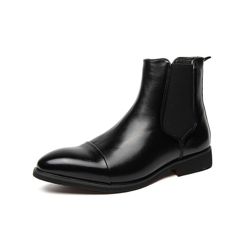 Men Boots | Chelsea Cap Toe with Elasticated Side Panels - Evergreen Outfits- Boots