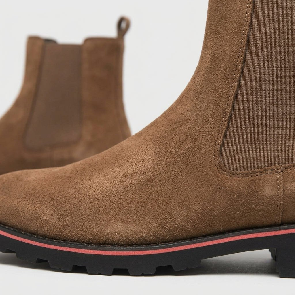 Men Boots | Chelsea Fit with Elastic Side Panels - Evergreen Outfits- Boots