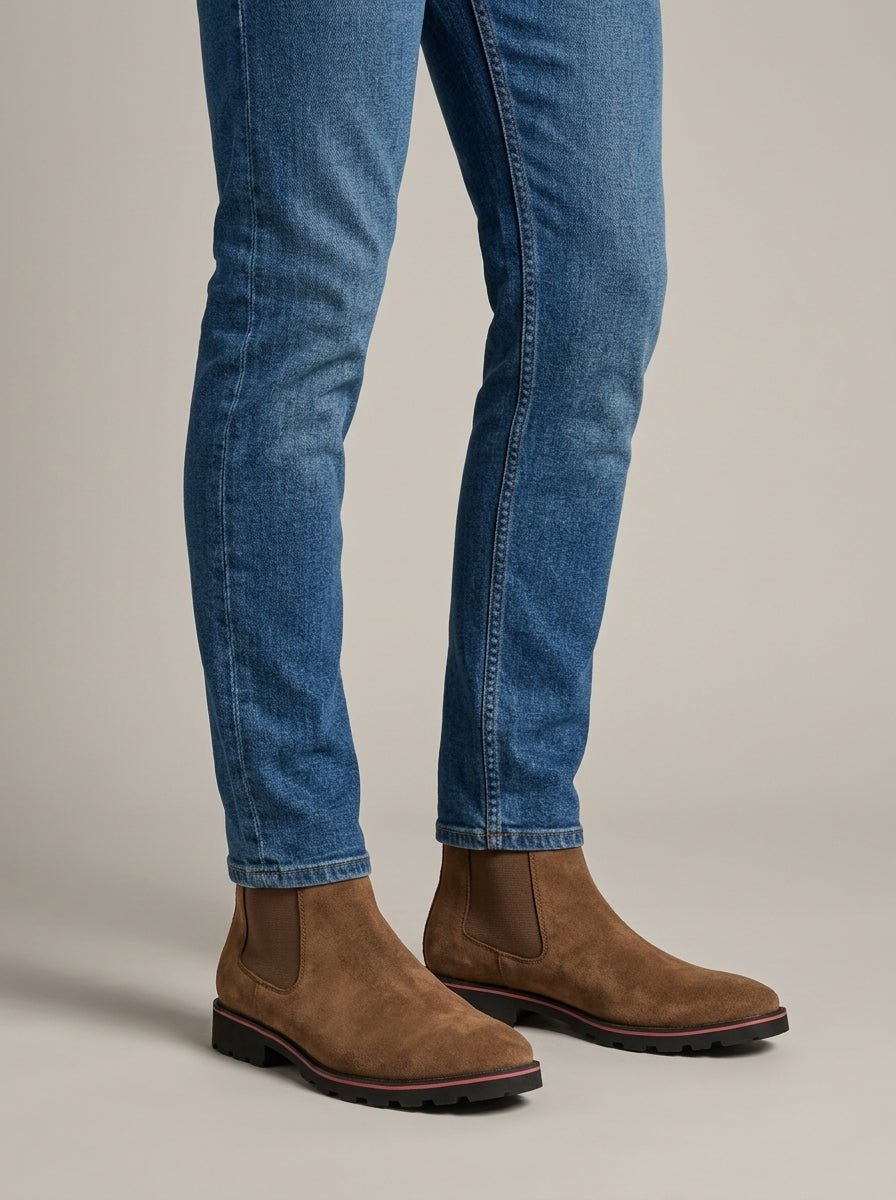 Men Boots | Chelsea Fit with Elastic Side Panels - Evergreen Outfits- Boots