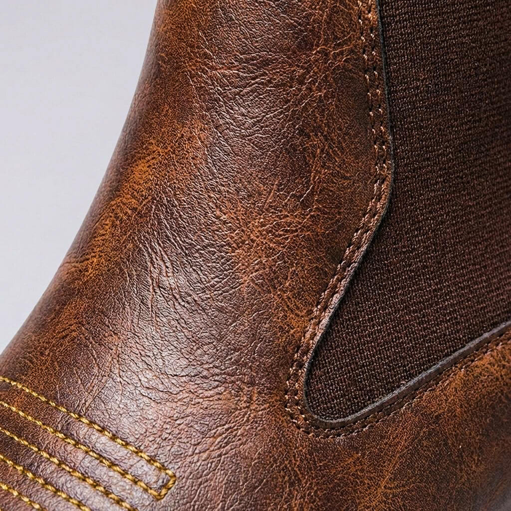 Men Boots | Chelsea Silhouette with Embroidered Toe Cap - Evergreen Outfits- Boots