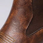 Men Boots | Chelsea Silhouette with Embroidered Toe Cap - Evergreen Outfits- Boots