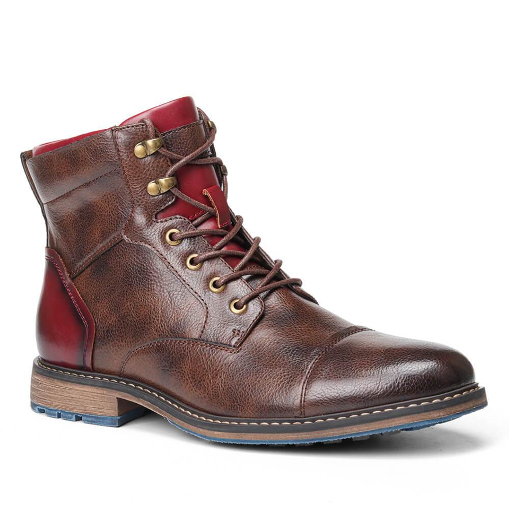 Men Boots | Classic Oxford Design with Cushioned Insole - Evergreen Outfits- Boots