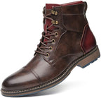 Men Boots | Classic Oxford Design with Cushioned Insole - Evergreen Outfits- Boots