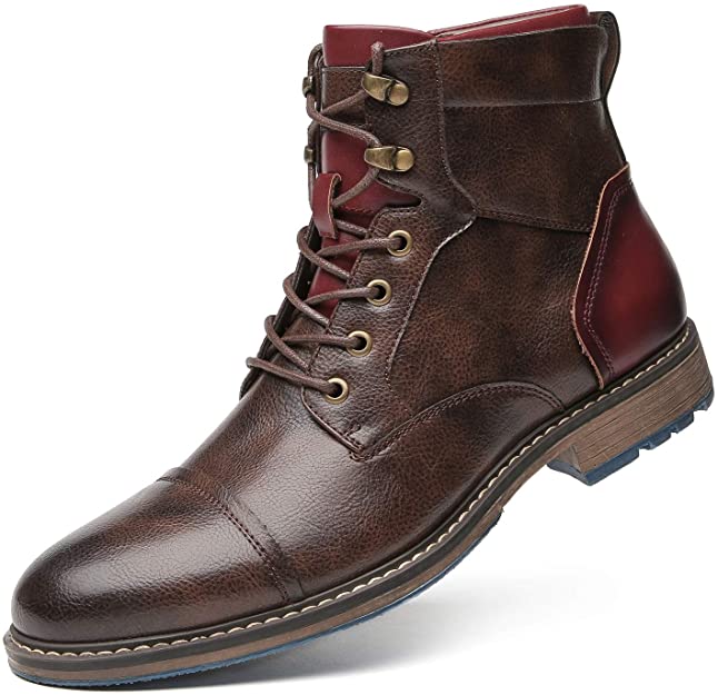 Men Boots | Classic Oxford Design with Cushioned Insole - Evergreen Outfits- Boots