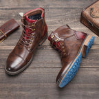 Men Boots | Classic Oxford Design with Cushioned Insole - Evergreen Outfits- Boots