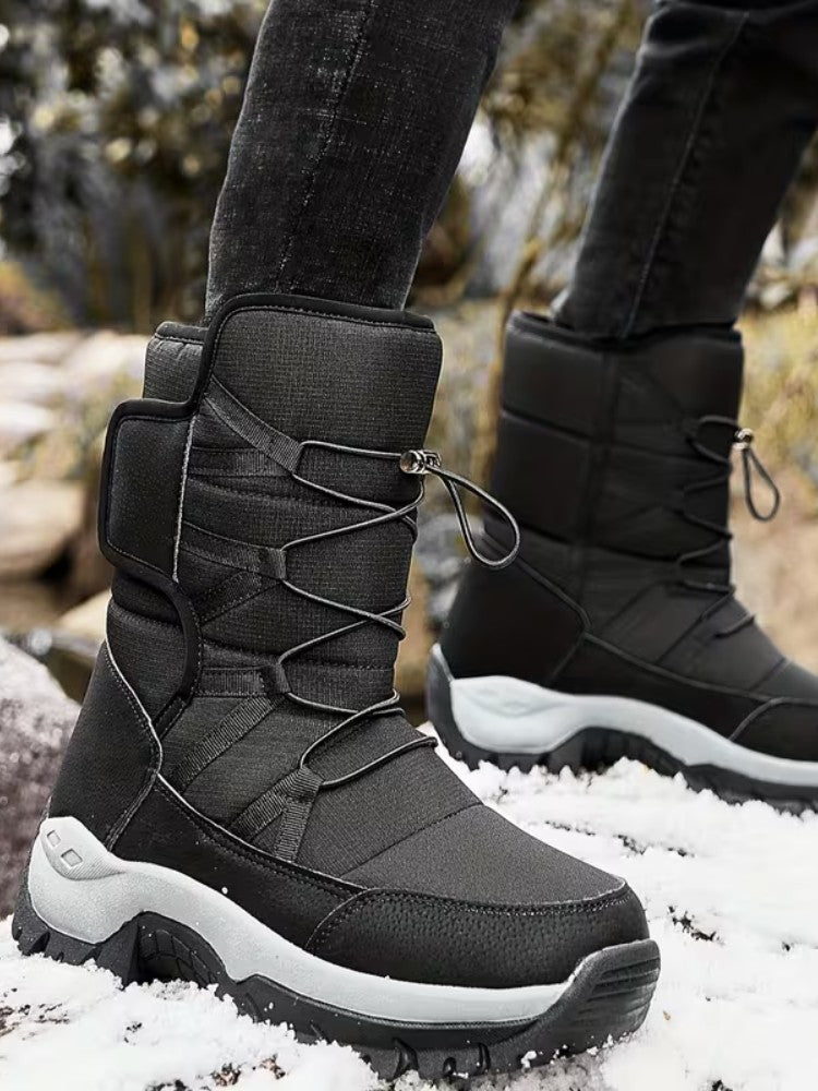 Men Boots | Insulated Non-Slip Ankle Snow Design for Winter - Evergreen Outfits- Boots